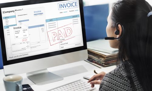 Invoice Bill Paid Payment Financial Account Concept